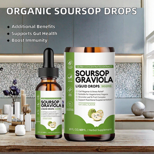 Gouttes buvables de Graviola (Corossol) avec multivitamines, extrait d'huile de graines de Graviola, boisson à base d'algues marines, supplément immunitaire, surgelé - Product Image 2