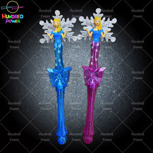 Aksesori Prop pesta putri kepingan salju menyala, tongkat ajaib peri anak perempuan, tongkat berkedip LED Paskah - Product Image 2