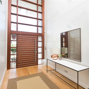 Entrée principale Intérieur Grande porte d'entrée Verre Low-E Extérieur simple Bois Entrée moderne Porte d'entrée en bois - Product Image 6