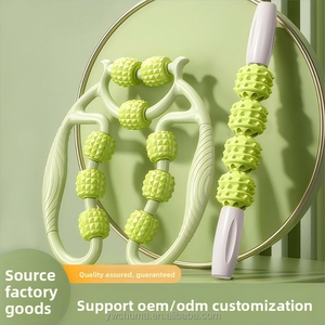 Wholesale High Quality Yoga Fitness Equipment Nine Wheels Leg Massager and Muscle <b>Roller</b> for Relaxation <b>Neck</b> Massager - Product Image 4