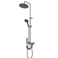 Grande quantité bon prix chrome poli et or salle de bain douche mitigeur pluie jet motif laiton robinet