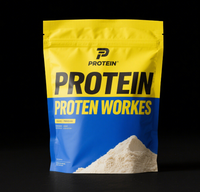 Tas berdiri cetak kustom untuk kemasan suplemen bubuk Protein Moringa