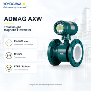 เครื่องวัดอัตราการไหล YOKOGAWA ADMAG AXW แบบสแตนเลส/PTFE ความแม่นยำ 0.35% ช่วงการวัด 0-2544.69 ลิตร/ชม. สำหรับการวัดการไหลของน้ำ - Product Image 4