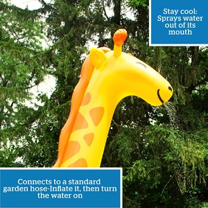 Vente directe : Arroseur gonflable girafe, jouet aquatique pour enfants, idéal pour le jardin et les jeux d'été en extérieur, facile à gonfler et à dégonfler, jeu aquatique. - Product Image 4