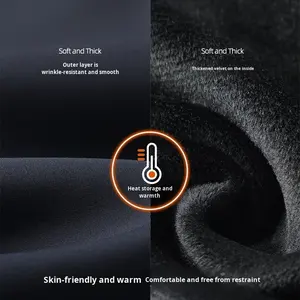 皮尔卡丹 (<span class=keywords><strong>Pierre</strong></span> <span class=keywords><strong>Cardin</strong></span>) 高端抓绒内衬弹力休闲男装 2025 秋冬新款商务厚重中号宽松直筒裤 - Product Image 3