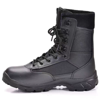 Bottes tactiques de combat pour hommes de haute qualité, pour usage extérieur, fermeture à glissière et à lacets, semelle extérieure respirante en caoutchouc/EVA, été/hiver