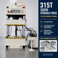 Presse hydraulique à quatre colonnes et trois poutres 315T, moteur servo PLC 15 kW, automatique
