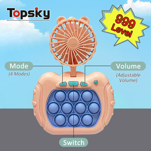 2024 portatile portatile portatile portatile Console di gioco rapido spingere spremere giocattoli veloci bolla elettrica Pop il suo Fidget giocattoli sensoriali per i bambini - Product Image 2