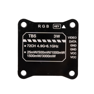 3W 4.9G-6.1G 72CH FPV เครื่องส่งสัญญาณวิดีโอ VTX 25mW-3000mW ปรับกำลังได้พร้อมพัดลมระบายความร้อนสำหรับ RC FPV แข่งโดรน - Product Image 1
