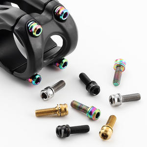 Sekrup <span class=keywords><strong>Titanium</strong></span> Hitam MUQZI M5x17mm untuk Batang Setang Sepeda Road/Mountain Bike - Product Image 4