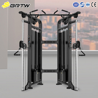 Machine à câbles de musculation de qualité professionnelle, équipement de gym BRTW de qualité commerciale à double pile de poids