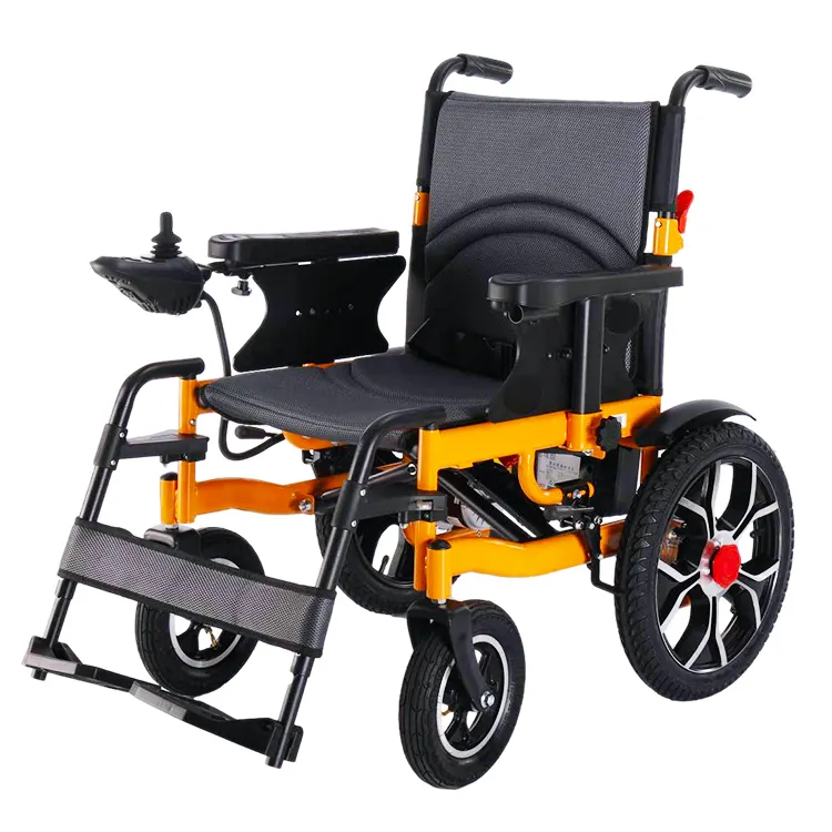 Güç Erectric tekerlekli sandalye fırçasız Motor Silla De Ruedas Plegable Para Viaje
