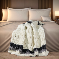 Plaid en tricot épais, grande taille, extra long, 100% polyester chenille, couvertures en tricot épais pour cadeau