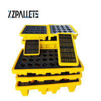 Palettes en plastique pour la collecte des déversements IBC, 100% HDPE, palettes pour un seul conteneur, fabricant d'usine