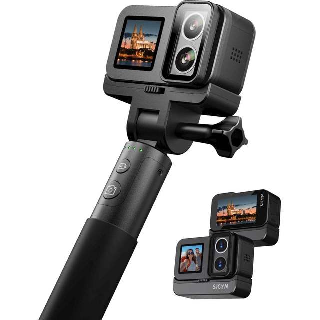 SJCAM SJ20 4K Action Camera 8X Zoom 154 FOV F2.0/F1.3 Dual Lens Low Light HDR Stabilization 8H Power Selfie-Stick Flexible