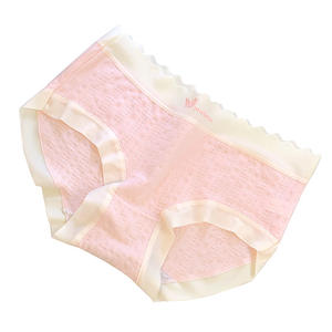 Оптовая продажа, бесшовное комфортное и дышащее тонкое нижнее белье из чистого хлопка, для девочек - Product Image 5