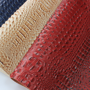 Çanta ayakkabı için sıcak satış timsah tahıl parlak kabartmalı sentetik vinil PVC deri malzeme - Product Image 2