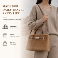 Sac fourre-tout en cuir véritable personnalisé avec logo, style luxe discret, pour femme, sac à main minimaliste et tendance pour les voyages en ville et le week-end, fournisseur ODM