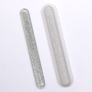 <span class=keywords><strong>Lime</strong></span> à <span class=keywords><strong>ongles</strong></span> polie en verre nano à paillettes argentées directe d'usine avec emballage étui - Product Image 1