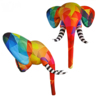 Statue gonflable de mascotte d'animaux sauvages sur mesure, éléphant gonflable personnalisé en tissu Oxford, impression par sublimation couleur intégrale