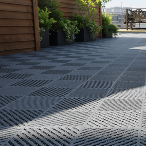 Dalles de sol de garage emboîtables 40*40*1.8cm, tapis de sol pour lavage de voiture, <span class=keywords><strong>dalle</strong></span> de sol multifonction pour garage - Product Image 1