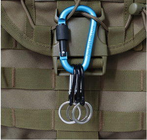 IRONDONKEY audacieux 8CM <span class=keywords><strong>verrouillable</strong></span> d-type boucle d'alpinisme boucle d'écrou à suspension rapide en alliage d'aluminium <span class=keywords><strong>mousqueton</strong></span> d'escalade extérieur - Product Image 3