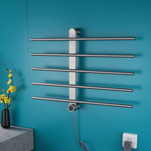 <span class=keywords><strong>Sèche</strong></span>-serviettes électrique YaKe, support <span class=keywords><strong>mural</strong></span> brossé pour salle de bain, chauffe-serviettes <span class=keywords><strong>mural</strong></span>, séchoir à serviettes - Product Image 6