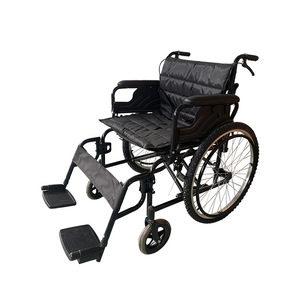 Fauteuil roulant manuel 24 pouces élargi JL03GC noir pour personnes âgées et handicapées, aide à la mobilité - Product Image 4