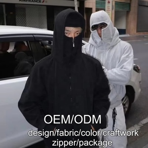 Produttore OEM di Balaclava con Cappuccio, Streetwear a Doppio Strato, Design Personalizzato, Balaclava Pesante con Zip Integrale per Uomo - Product Image 1