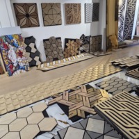 Panneau mural en MDF plaqué bois imprimé en 3D, panneau acoustique décoratif en forme de vague, lamelles bouclées flexibles, décoration murale incurvée légère