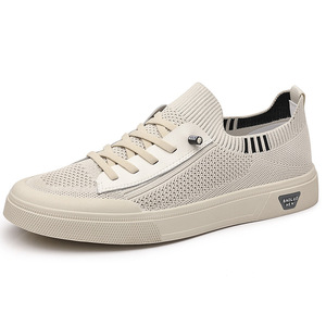 <b>Men</b> Summer Breathable Mesh Slip-On Sneakers Round Toe Casual Sport <b>Shoes</b> <b>Lightweight</b> EVA Sole Rubber Outsole Solid Color - Product Image 5