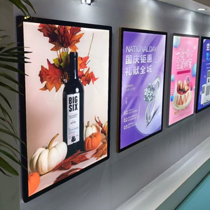 Hộp Đèn hiển thị dạ quang siêu mỏng với khung nhôm khóa cho Áp phích quảng cáo nhà hàng và trung tâm mua sắm - Product Image 5