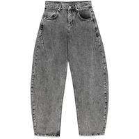 Pantalon en denim personnalisé pour femmes Jeans baggy foncé Gary pour femmes Streetwear élégant respirant taille ample Sexy Curvy Casual