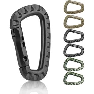 Portachiavi in plastica con portachiavi a scatto a molla con anello D-ring per zaini e borse con sistema Molle portachiavi - Product Image 2