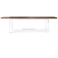 Salle à manger contemporaine américaine de luxe forme minimaliste Benoit Table à manger rectangulaire