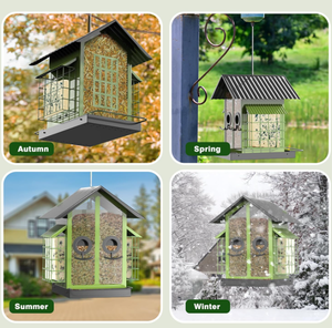 Глобальный бестселлер: Металлическая кормушка для птиц с защитой от грызунов (белок), для наружного использования, подвесная, для кардиналов - Product Image 5