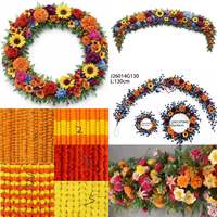 Boule de fleurs artificielles en soie OLER de haute qualité, faite à la main, toucher réel, centre de table de mariage pour décoration d'événements et de fêtes, vente en gros