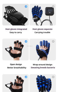 Elektrische Übungs massage Roboter handschuhe Finger massage gerät für ältere Lähmungen Rehabilitation Schlaganfall wiederherstellung für Schlaganfall - Product Image 6