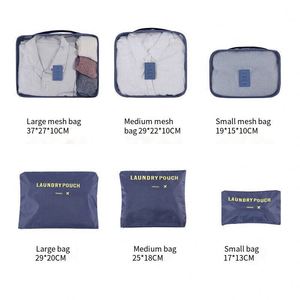 Fashion 6 in 1 Lightweight Travel Luggage Organizer <b>Bags</b> 6 Pcs Packing Cubes Luggage <b>Bag</b> Set - Product Image 3