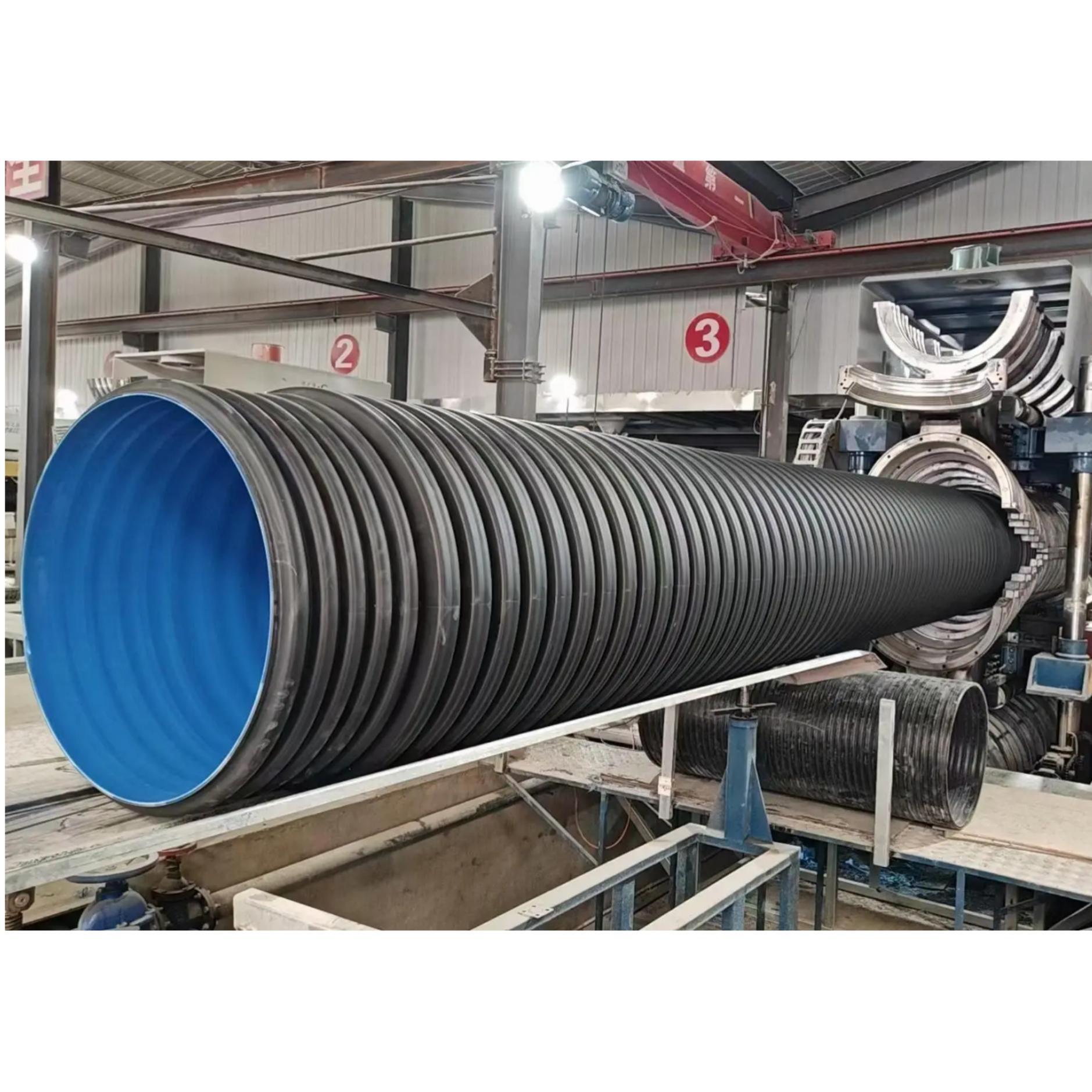 HDPE двухслойная гофрированная труба диаметр трубы DN 80 DN300 DN800 DN1000 DN1200 DN4000 мм HDPE пластиковая водопропускная дренажная труба