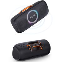 Enceinte Bluetooth portable étanche IPX4 avec haut-parleurs 40W, prise en charge TWS Stéréo, TF, USB, AUX, appels mains libres et LED pour extérieur, maison et fêtes