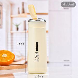 Gobelet isotherme portable en verre double paroi de 13 oz de haute qualité avec bouchon à paille, sans BPA, anti-fuite, pour café de voyage, idéal pour l'extérieur et la salle de sport - Product Image 5