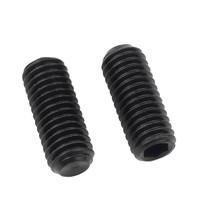 100 pièces/sac vis sans tête Allen en acier au carbone de qualité 12.9 oxyde noir métrique à six pans creux vis tasse Point tailles M2 M2.5 M3
