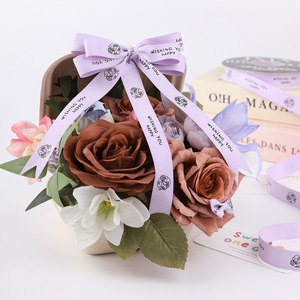 Jiuxia Ribbon Spool 2cm Cotton Printed Wishing You Happy Cartoon Gift Decor - Product Image 4