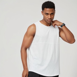 High Quality Round Neck Slim Fit Multiple Solid Colors Quick Dry <b>Singlet</b> Men Sport <b>Running</b> Vest Custom - Product Image 1