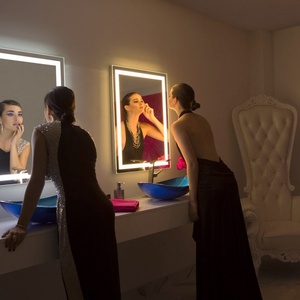 Miroir intelligent LED à découpe personnalisée au design tendance pour salles de bain - Product Image 6