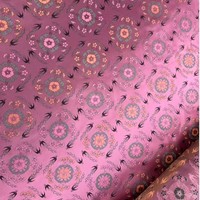 Crêpe de Chine 100% Soie Pure à Motif Floral Vintage Crabapple - Foulards, Blouses et Peintures Artisanales