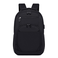 Ransel Laptop Tahan Air Kapasitas Besar untuk Perjalanan Bisnis dan Sehari-hari dengan Port Pengisian Daya USB, Tas Buku Tahan Aus untuk Pelajar