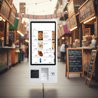 Kioscos de Pantalla Táctil Automáticos WUXIN de 21.5/27 Pulgadas con Impresora de Terminal, Escáner de Código QR, Máquina de Pedidos de Autoservicio, Kioscos de Pago
