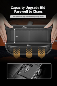 2025ใหม่คอนโซลหนังพีวีซีอเนกประสงค์ที่เก็บด้านข้างที่เก็บของภายในรถที่เติมเต็มช่องว่างของเบาะ - Product Image 2